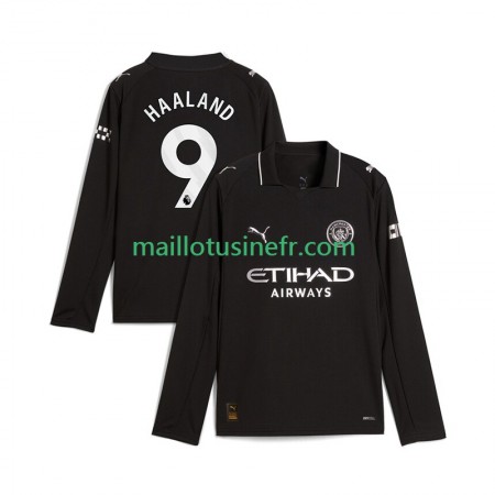Maillot de Foot Manchester City Erling Haaland 9 Extérieur 2025-26 Manches Longues Maillot de Foot Manchester City Erling Haaland 9 Extérieur 2025-26 Manches Longues